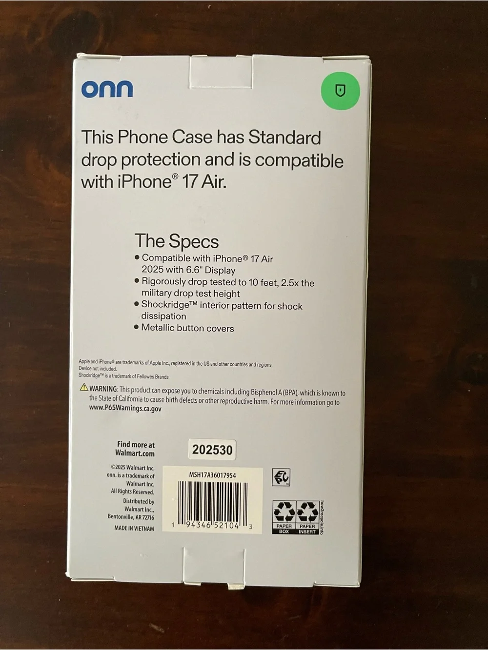 Onn Clear Magic Mushroom iPhone Case 2025 iPhone Air